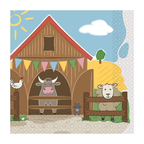 Farm  Party napkin set of 16 33x33 cm