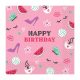 Happy Birthday Pink Happy Birthday napkin 16 pack 33x33 cm