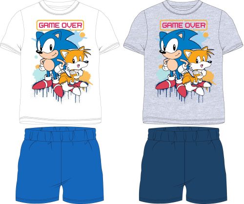 Sonic the Hedgehog Game Over children's short pajamas 104-134 cm