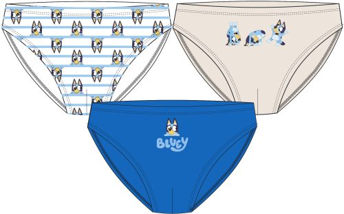 Bluey children's underwear, 3 pieces/pack 98-128 cm