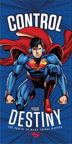 Superman Control bath towel, beach towel 70x140cm (Fast Dry)