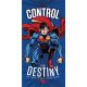 Superman Control bath towel, beach towel 70x140cm (Fast Dry)