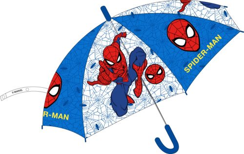 Spiderman Web Blue children's semi-automatic transparent umbrella Ø74 cm