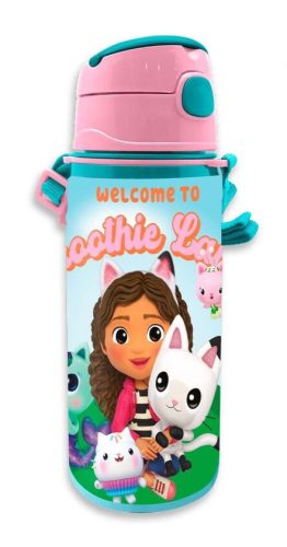 Gabby's Dollhouse Smoothie Land aluminum bottle with hook 600 ml