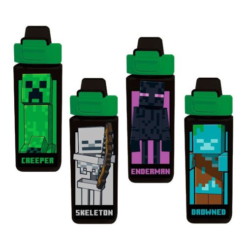 Minecraft square plastic water bottle 500 ml