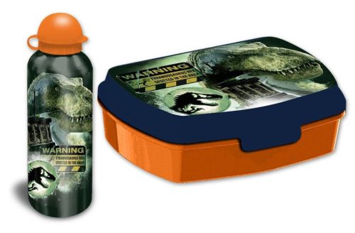 Jurassic World sandwich box + aluminum bottle set