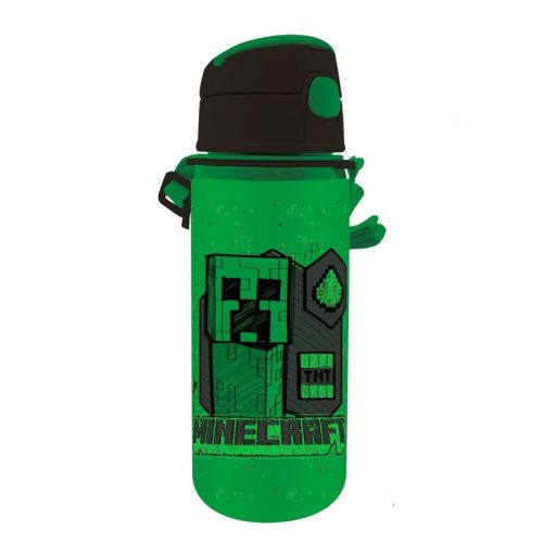 Minecraft Green aluminum bottle with hook 600 ml