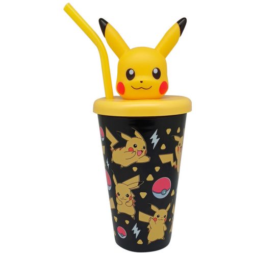 Pokémon Pikachu plastic 3D straw cup 443 ml