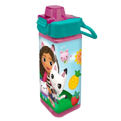 Gabby's Dollhouse Smoothie Land square plastic water bottle 500 ml