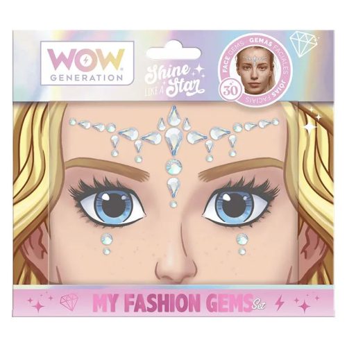 WOW Generation Face tattoo with self adhesive rhinestones