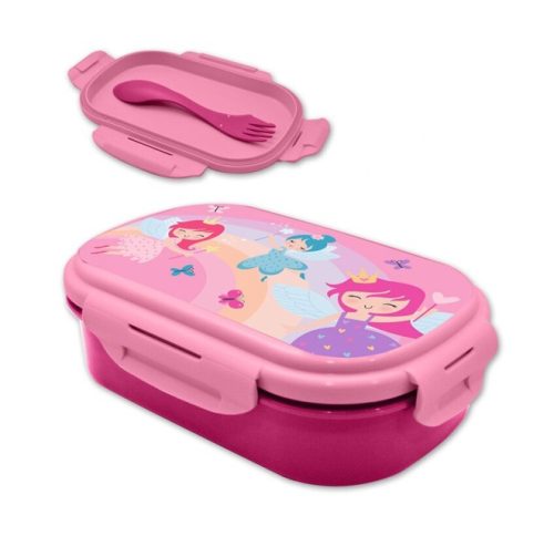 Fairy princess sandwich box + cutlery set