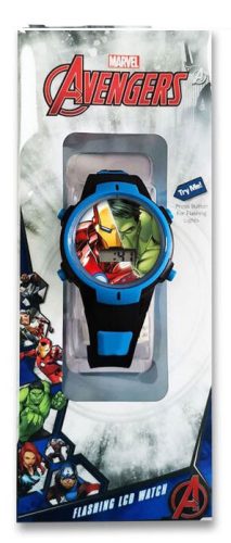 Avengers Blue digital luminous wristwatch in a box