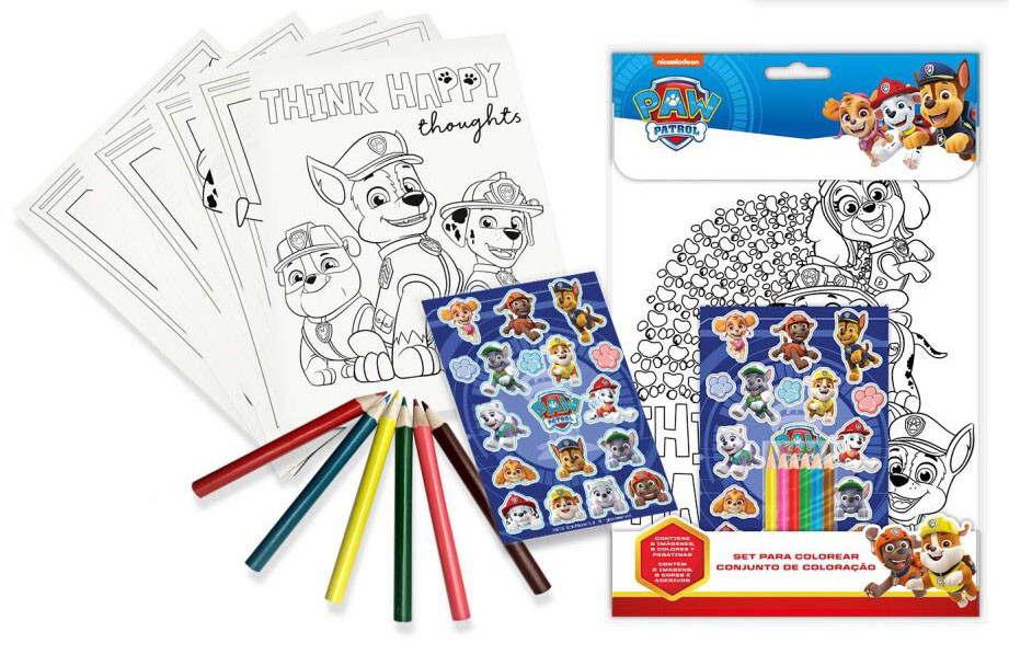 Paw Patrol colouring book + sticker set - Javoli Disney Online Store