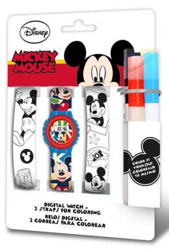 Disney Mickey  Fun digital watch + colorable watch strap set