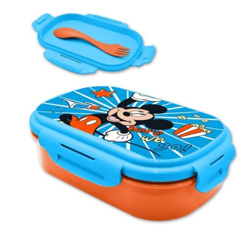 Disney Mickey  Go Sandwich Box + Cutlery Set