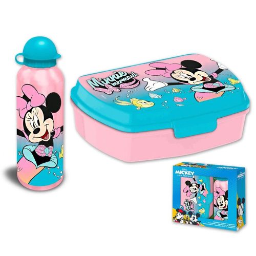 Disney Minnie  Mermaid sandwich box + aluminum bottle set