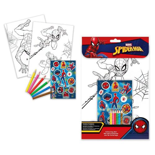 Spiderman Web-Slinger coloring book + sticker set