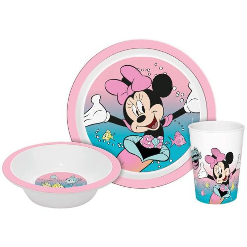 Disney Minnie  Mermaid tableware, micro plastic set in Box