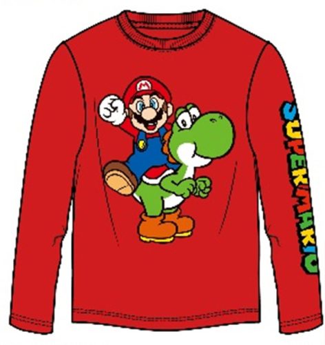 Super Mario Yoshi Kids Long Sleeve T-shirt, Top 6-12 years