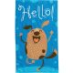 Dog Hello hand towel Face Cloth, towel 30x50cm