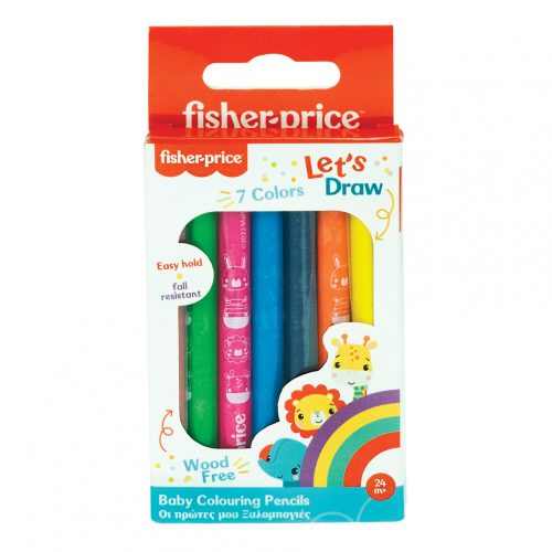 Fisher-Price Let's Draw colored pencils for babies, 7 pcs