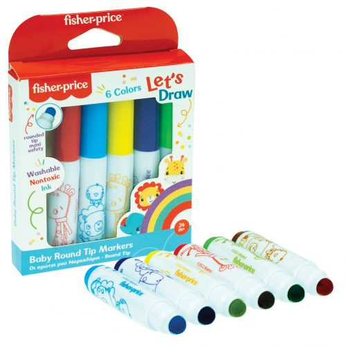 Fisher-Price Let's Draw washable markers 6 pcs