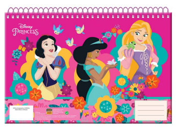 Disney Princess Spring A/4 spiral sketchbook, 30 pages