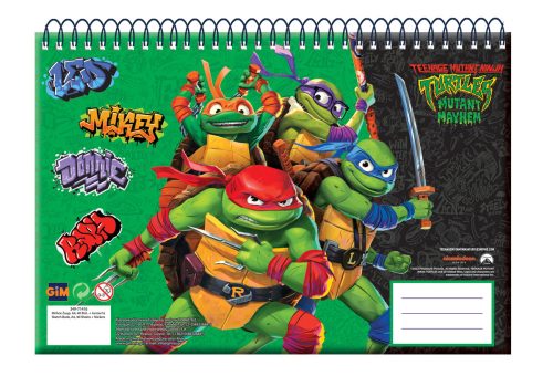 Teenage Mutant Ninja Turtles Power A/4 spiral sketchbook, 30 sheets