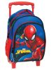 Spiderman Blue rolling preschool backpack, bag 30 cm