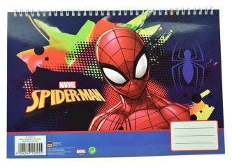 Spiderman Splotch A/4 spiral sketchbook, 30 sheets