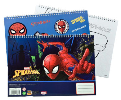 Spiderman Splotch A/4 spiral sketchbook with 40 sheets and stickers