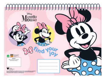 Disney Minnie  Joy A/4 spiral sketchbook 30 sheets