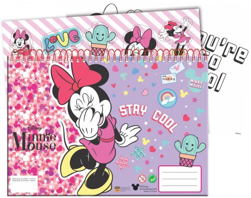 Disney Minnie  Smiles A/4 Spiral Sketchbook with 40 Pages and Stickers