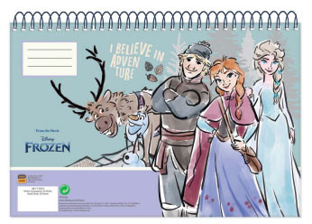 Disney Frozen Adventure A4 Spiral Sketchbook 30 Sheets