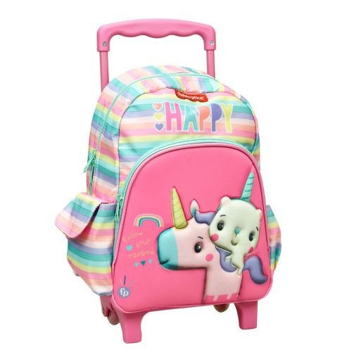 Fisher-Price Animals Unicorn rolling kindergarten backpack, 30 cm bag