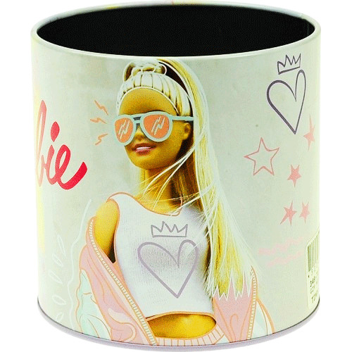 Barbie Wind metal pencil holder 10.5 cm