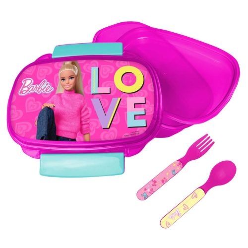 Barbie Love sandwich box + cutlery set