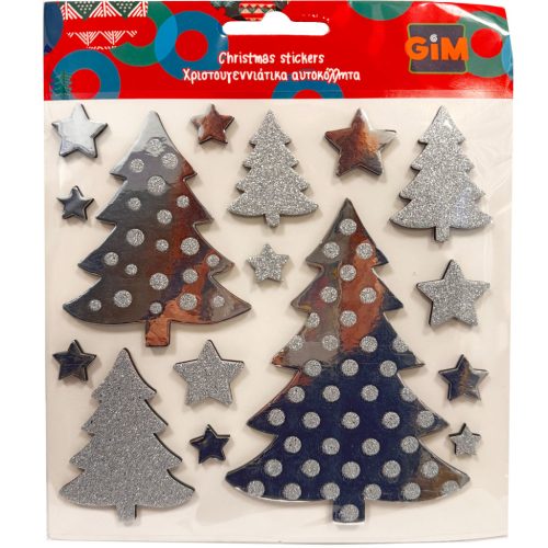 Christmas Silver glitter sticker