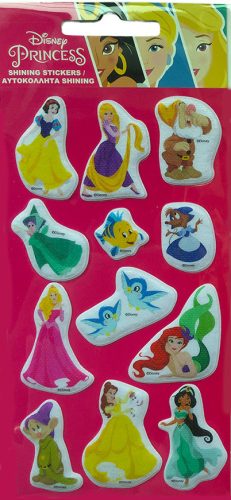 Disney Princess Pink Disney Princess Glittery Puffy Foam Sticker Set