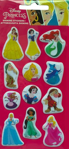 Disney Princess Pink Disney Princess Glittery Puffy Foam Sticker Set