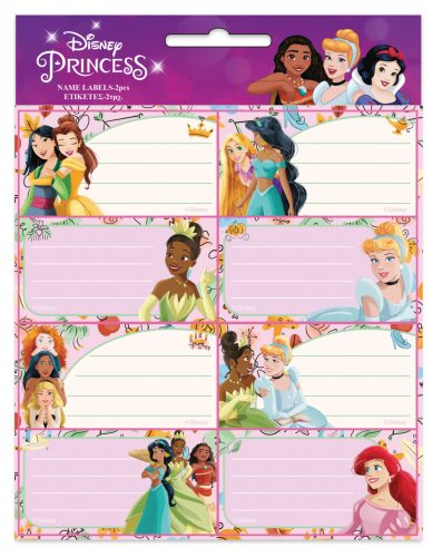 Disney Princess Jointly notebook label pack of 16