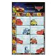 Disney Cars Lightning notebook label with stickers - 16 pieces