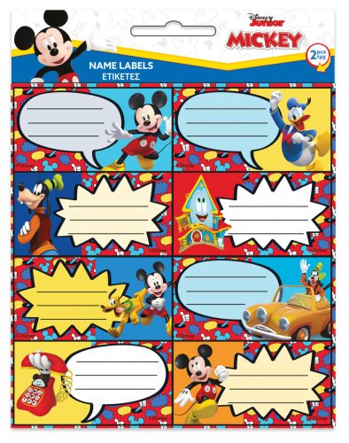 Disney Mickey  Fun Times notebook label set of 16