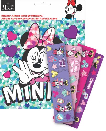 Disney Minnie  Looking sticker album with 50 stickers