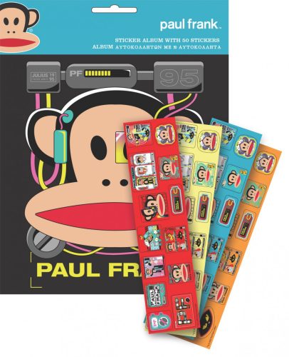 Paul Frank Monkey sticker album with 50 stickers