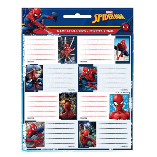 Spiderman Wall notebook label pack of 16