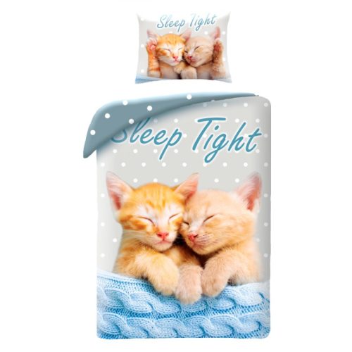 Animals Sleep Tight Cat bedding set 140×200cm, 70×90 cm