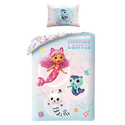 Gabby's Dollhouse Mermaid Lantis Kids Bedding Set 100×135cm, 40×60 cm