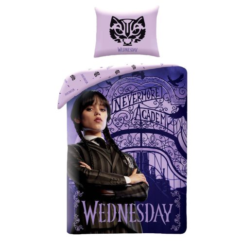 Wednesday Nevermore Academy bedding set 140×200cm, 70×90 cm