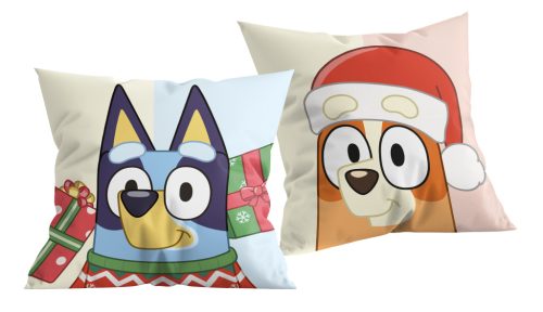 Bluey Christmas pillow, decorative pillow 40x40 cm